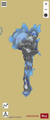 Roosevelt Lake depth contour Map - i-Boating App