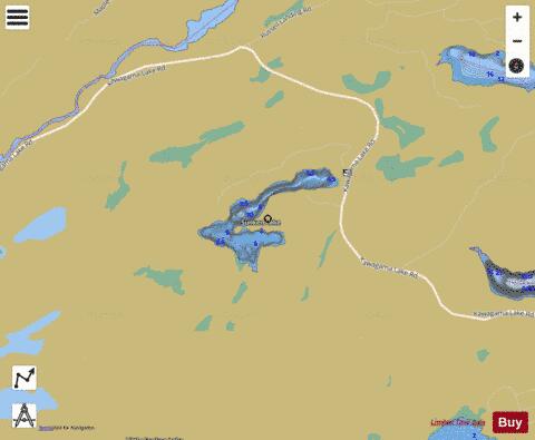 Sunken Lake (Crane) depth contour Map - i-Boating App