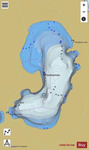 Thaddeus Lake depth contour Map - i-Boating App