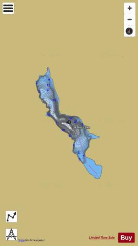 Ukalet Lake depth contour Map - i-Boating App