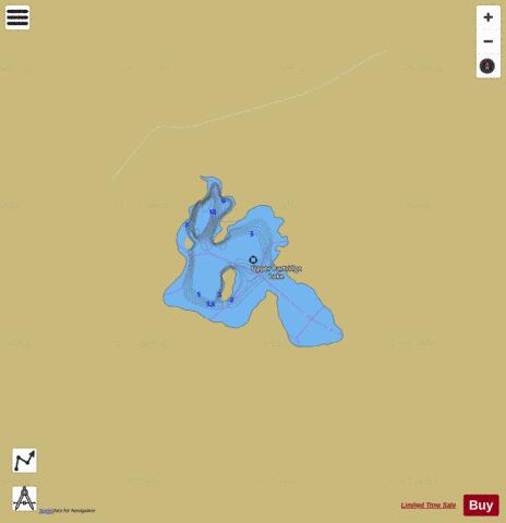 Upper Partridge Lake depth contour Map - i-Boating App