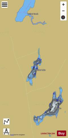 Wilbur Lake depth contour Map - i-Boating App