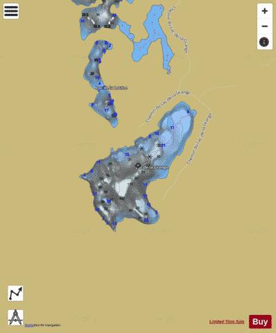 Lac De La Grange depth contour Map - i-Boating App