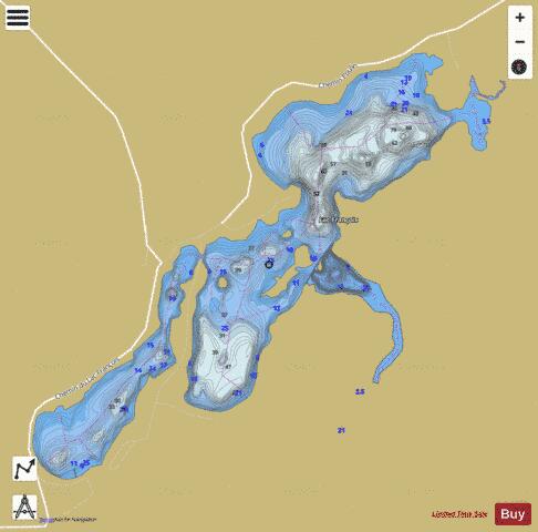 Lac Francois + Petit Lac Francois depth contour Map - i-Boating App