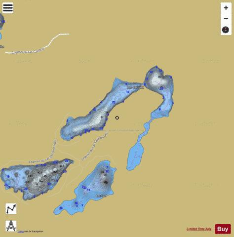 Lac Caribou depth contour Map - i-Boating App