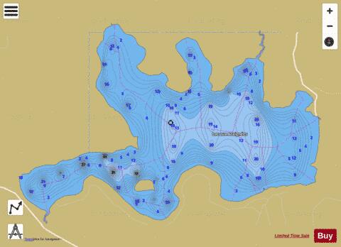 Lac Des Araignees depth contour Map - i-Boating App