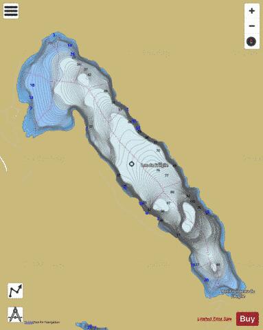 Argile Lac De L depth contour Map - i-Boating App