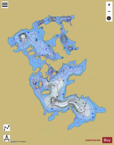 Baby Lac depth contour Map - i-Boating App