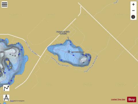 Beauchamp Lac depth contour Map - i-Boating App