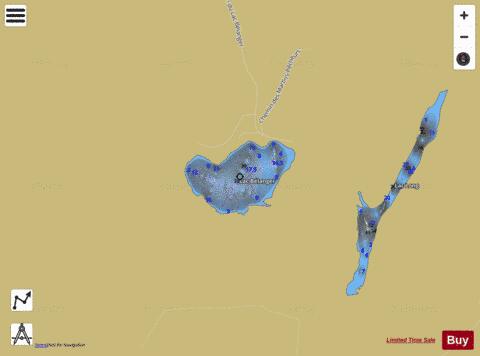 Lac Belanger depth contour Map - i-Boating App