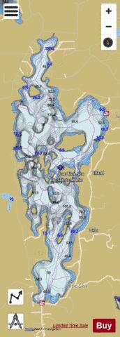 Blue Sea Lac depth contour Map - i-Boating App
