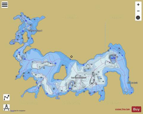 Camachigama Lac depth contour Map - i-Boating App
