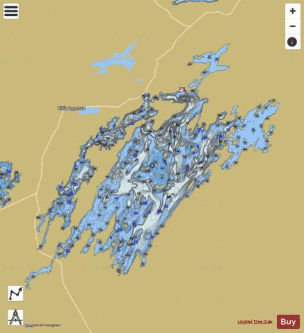 Chibougamau Lac depth contour Map - i-Boating App