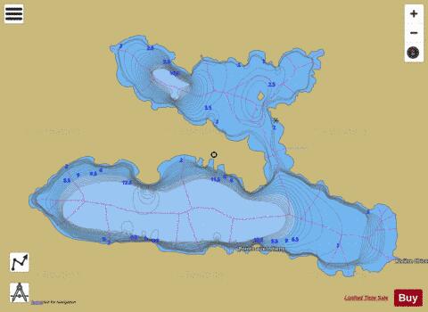 Chicobi Lac depth contour Map - i-Boating App