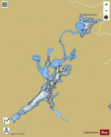 Desert Lac depth contour Map - i-Boating App