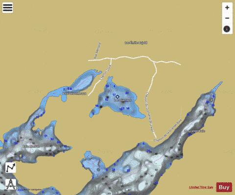 Diamant Lac depth contour Map - i-Boating App