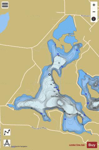 Ecorces Lac Des depth contour Map - i-Boating App