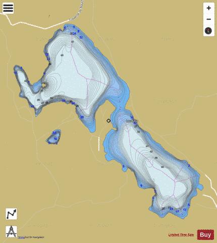 Edja Lac depth contour Map - i-Boating App