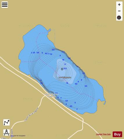 Kaiagamac Lac depth contour Map - i-Boating App