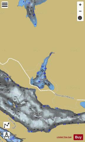 Lac Clyde depth contour Map - i-Boating App