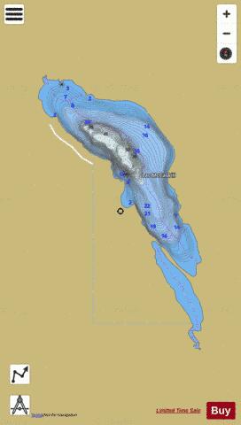 Lac McCaskill depth contour Map - i-Boating App
