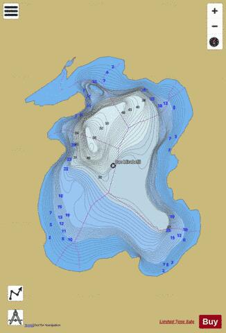 Lac Mirabelli depth contour Map - i-Boating App