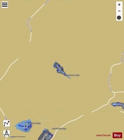 Lac De La Poche depth contour Map - i-Boating App