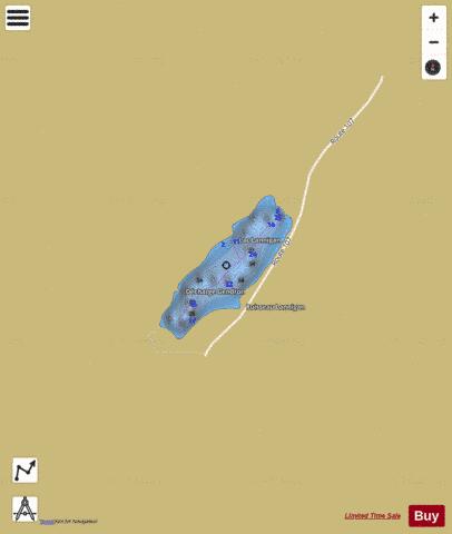 Lannigan Lac depth contour Map - i-Boating App