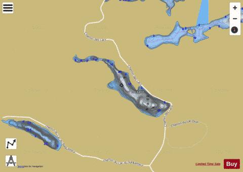 Larin Lac / Lac Long depth contour Map - i-Boating App