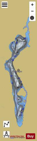Lac Lavigne depth contour Map - i-Boating App