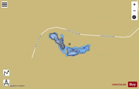 Leon Lac depth contour Map - i-Boating App