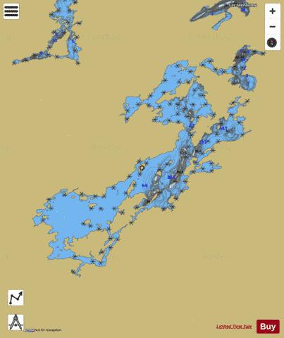 Low Lac depth contour Map - i-Boating App