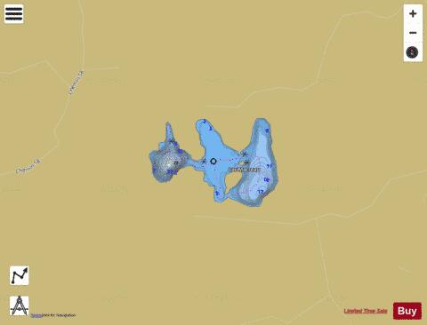 MACREAU depth contour Map - i-Boating App