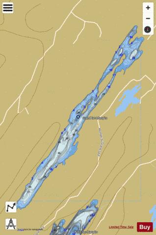 Macpes Grand Lac depth contour Map - i-Boating App