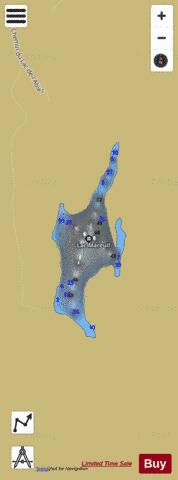 Mareuil Lac depth contour Map - i-Boating App