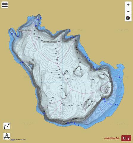 Lac Maskinonge depth contour Map - i-Boating App