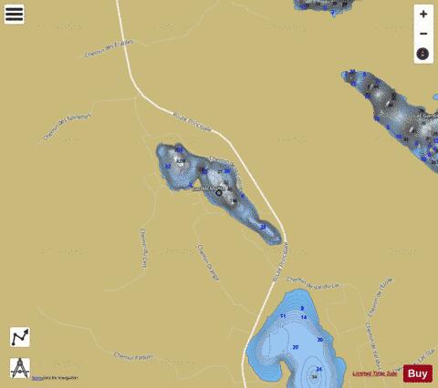 McMullin Lac depth contour Map - i-Boating App