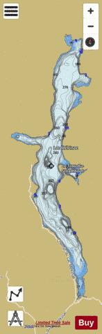 Mekinac Lac depth contour Map - i-Boating App