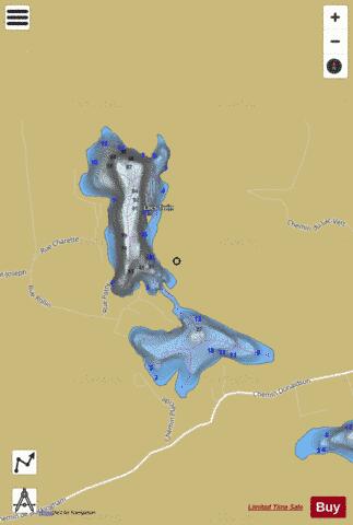 Plombagine Lac depth contour Map - i-Boating App