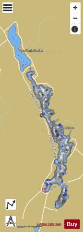 Rochon Lac depth contour Map - i-Boating App