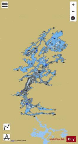 Sakami Lac depth contour Map - i-Boating App