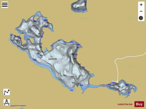 Sawin Lac depth contour Map - i-Boating App