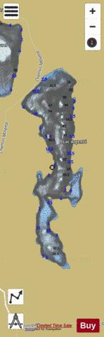 Argente, Lac depth contour Map - i-Boating App