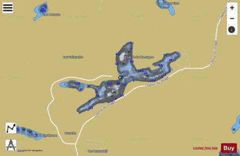 Montagne, Lac de la depth contour Map - i-Boating App
