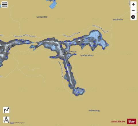 Notre-Dame, Lac depth contour Map - i-Boating App