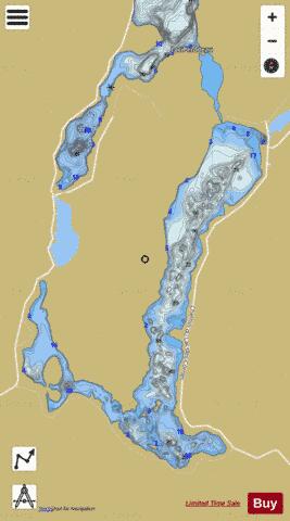 Cornes, Lac des depth contour Map - i-Boating App