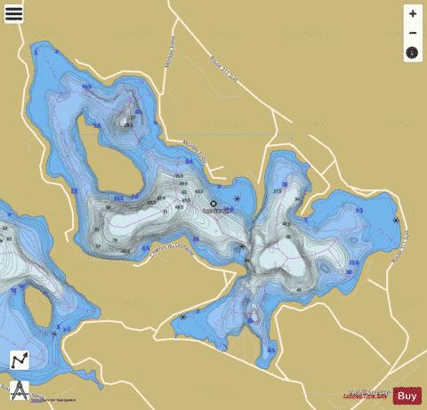 Gauvin, Lac depth contour Map - i-Boating App