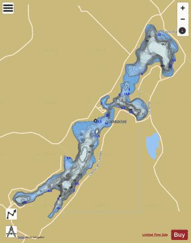 Saint-Paul, Lac depth contour Map - i-Boating App