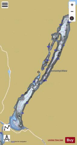 Sept Freres, Lac des depth contour Map - i-Boating App