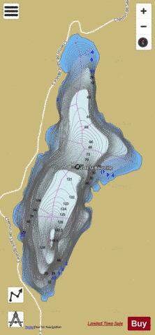 Bouteille, Lac de la depth contour Map - i-Boating App
